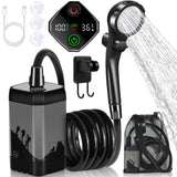 MIAOKE Upgrade Portable Camping Shower, 7800mAh Outdoor Electric Shower Rechargeable Pump with Intelligent Digital Display Tempe