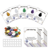 Clearain 40 Sets Little Worry Stone Waterdrop Pocket Hug Token Gift Cards Keepsake Funeral Favors Encouragement Gifts for Women 