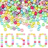 Jexine 10500 Pcs Pony Beads Bulk Plastic Beads for Bracelet Making Hair Braids DIY Necklace Jewelry Making Projects(Round,Macaro