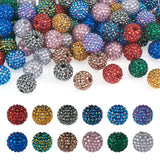 Fashewelry 96pcs Rhinestone Bubblegum Beads 20mm Mixed Color Disco Ball Resin Round Gumball Beads for Beadable Pen Lanyards Keyc