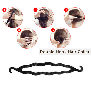 OBSCYON 27Pcs Hair Styling Set, Hair Design Styling Tools, DIY Hair Accessories Hair Modelling Tool Kit Magic Fast Spiral Hair B