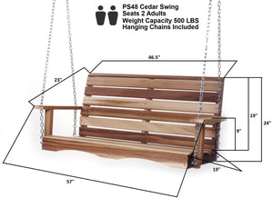 All Things Cedar Ps48 Cedar Poarch Swing, 4