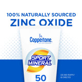 Coppertone Sport Sunscreen Lotion Spf 50, Zinc Oxide Mineral Sunscreen, Water Resistant Body Sunscreen Spf 50, 5 Fl Oz Tube