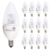 Bioluz LED Light Bulb 40 Watt Candelabra 4.5W Dimmable Candelabra LED Bulbs C37 E12 Led Bulb,325 Lumens,120 Beam Angle 3000K Sof