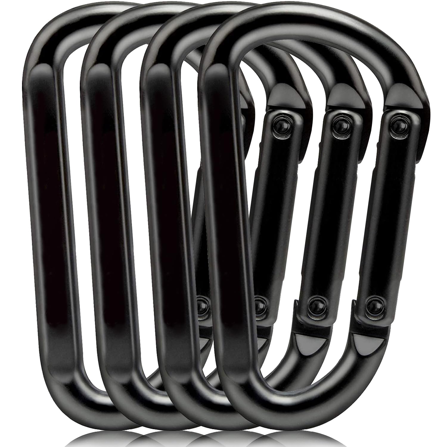 Caribeana Carabiner Clip, 860lbs, 3 Heavy Duty Carabiner, D Ring Hooks - Keychains, Camping, Hiking Accessories, Caribiniers f