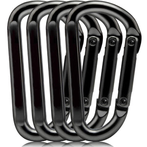 Caribeana Carabiner Clip, 860lbs, 3 Heavy Duty Carabiner, D Ring Hooks - Keychains, Camping, Hiking Accessories, Caribiniers f
