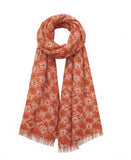 Mehar Printed Women Scarf Hijab Elegant Lightweight Hijab For All Seasons Soft & Breathable Scarf (Orange)
