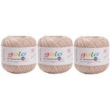 golo 3 Balls Crochet Thread Size 10 Crochet Yarn for Hand Knitting 111
