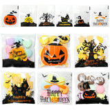 HADDIY Halloween Small Cellophane Candy Bags,300 Pcs Self Adhesive Clear Cookie Treat Bags for Kids Halloween Party Favor and Gi