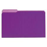 Universal UNV15305 11pt Stock Interior File Folders with 1/3Cut Assorted Tabs Legal, Violet (100/Box)