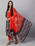 Gosriki Women'S Cotton Blend Printed Straight Kurta With Pant & Dupatta (Sukar-Blue-Gs_M_Blue_Medium),Brown,,B0CD7SHX5Y