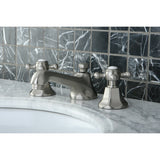 Kingston Brass Ks4468Bx Metropolitan Widespread Lavatory Faucet With Metal Cross Handle, Brushed Nickel,8-Inch Adjustable Center