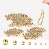 YAUGKH 14K Gold Filled Round Ball Spacer Beads, Smooth Loose Ball Beads for DIY Bracelet Jewelry Making (2.5mm-520 pcs)