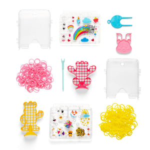 Rainbow Loom: Care Bears Loomies - Cheer Bear & Funshine Bear, Rubber Band DIY Character Kit, Exclusive Cheer Bear Loom, Craft A