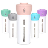 Travigo 4-in-1 Travel Dispenser Bottle, TSA Approved,Includes Four Empty Reusable 1.4 oz. (40 mL) Cosmetic Toiletry Containers f