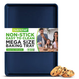 NutriChef Non-Stick XL Cookie Sheet for Baking - Premium Extra Large Carbon Steel Baking Tray for Cookies, Jelly Rolls, Pastries