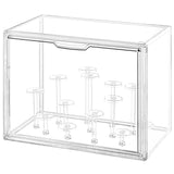 Cutora Clear Acrylic Display Case with Free-Combination Holder, Large Blind Box for Figures, Dustproof Storage Organizer with Ma