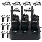 Retevis RB37 Bluetooth Walkie Talkies,Bluetooth Two Way Radio Earpiece,Acoustic Tube Headset,Flashlight,2000 mAh&120h Standby,Si