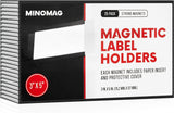 25pcs Magnetic Label Holders 3x5 Inches | C Channel Magnetic Index Card Holder for Steel Shelves, Warehouse Racks