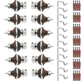 GRIVAN Stainless Steel & ABS Curtain Bracket Parda Holder with Support 1 Inch Rod Pocket Finials Designer Door and Window Rod Su