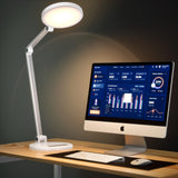 LED Desk Lamp for Home Office, Eye-Caring Desk Light for Video Call, Dimmable 3 Color Temperature 10 Brightness Computer Light, 