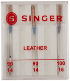Leather Machine Needles Size 90/14 (2x) and Size 100/16 (1x)