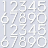 Leinuosen White 3 Inch Acrylic Mailbox Number 2 Set - Weatherproof - Mailbox Numbers for Outside - House Numbers - Sticky (Clean