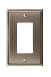 Amerock | Wall Plate | Satin Nickel | 1 Rocker Switch Plate Cover | Mulholland | 1 Pack | Decora Wall Plate | Light Switch Cover