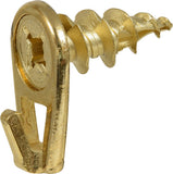 Hillman Brass 122400 Large SelfDrilling Wall Driller Picture Hangers 50lbs Package of 10, No Size