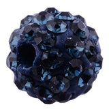RUBYCA Pave Czech Crystal Disco Ball Clay Beads fit Shamballa Jewelry (20pcs, 12mm, Montana Blue)
