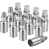 Racewill 12 Pack 1/4 NPTF Hydraulic Hose Fittings, 3/8 I.D. Hose x 1/4 NPTF Male with Protection Cover Hydraulic Hose End Crimp 