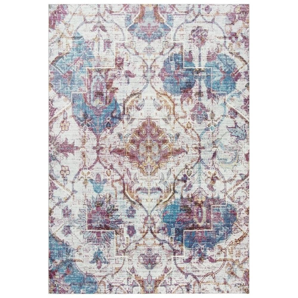 Alora Decor Morocco 7'6' X 9'5' Vine/Diamond Cream/Blue/Rust/Gold Area Rug