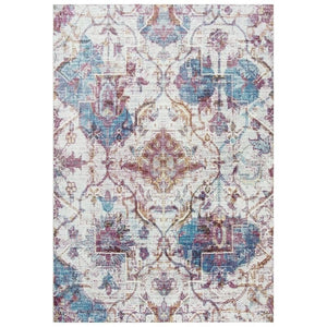 Alora Decor Morocco 7'6' X 9'5' Vine/Diamond Cream/Blue/Rust/Gold Area Rug
