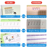 5 PCS Grooved Writing Books for Kids Children Reusable Magic Practice Copy Book Writing Workbook Magic Ink Copy Books for Presch
