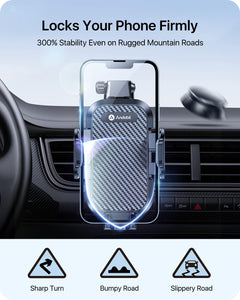 andobil Car Phone Holder (Bumpy Roads Friendly) Military-Grade Cell Phone Car Mount Ultimate Phone Holders for Your Car Dashboar