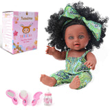 TUSALMO 10 INCH Black Baby Doll Toy with Accessories - African American Baby Dolls in Gift Box - Ideal Holiday, Christmas, Birth
