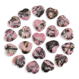 Nvzi Tumbled Polished Natural Rhodochrosite Crystals Heart Stones, Crystals and Healing Stones Quartz Bulk for Wicca, Reiki, Hea
