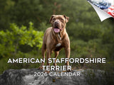 2025 2026 American Staffordshire Terrier Calendar - Dog Breed Monthly Wall Calendar - 12 x 18 Open - Thick No-Bleed Paper - Gift