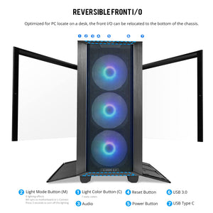 Lian Li Lancool Iii E-Atx Pc Case, Spacious Rgb Gaming Computer Case With Hinged Tempered Glass Doors, Fine Mesh Panels, 4X140Mm