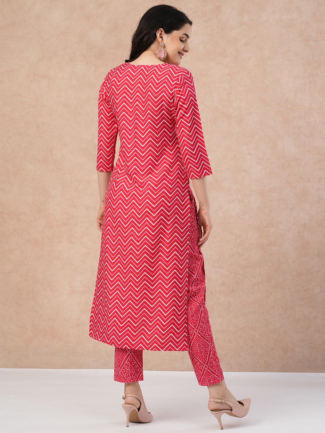 Gosriki Women'S Cotton Blend Straight Printed Kurta With Pant (Dugar Pink-Gs_Xl_Pink_X-Large),Pink,,B0CVGSG5YW