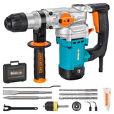 Berserker 1-1/8 SDS-Plus Rotary Hammer Drill with 1/2 SDS Plus Shank Keyless Chuck Adapter, 9 Amp 3 Functions Corded Rotomartill
