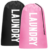 2 Pack XL Travel Laundry Bag, Machine Washable Dirty Clothes Organizer, Large Enough to Hold 4 Loads of Laundry, Easy Fit a Laun