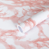 practicalWs White/Pink Marble Contact Paper Granite Peel and Stick Countertops Self-Adhesive Wallpaper Cabinets Drawer Shelf Wal