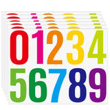 4 Inch House Number Stickers 0-9, 6 Sheets Waterproof Vinyl Self-Adhesive Numbers for Outdoor Mailbox, Wall Plate, Driveway Mark