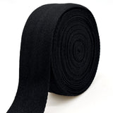 ZHFMLY 1.5 Inch Black Herringbone Webbing - 12 Yards Cotton Twill Tape Ribbon for Sewing, Binding Trim, DIY Crafts, Gift Wrappin
