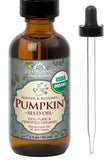 US Organic Pumpkin Seed Oil, USDA Certified Organic, Pure, Natural, Cold Pressed Virgin, Unrefined in Amber Glass Bottle w/Glass