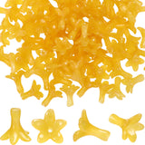 Jutom 100 Pcs Pakalana Flower Beads Cowslip Creeper Flower Beads Resin Coral Shell Bead 3D Carved Cute Loose Bead for Hawaiian L