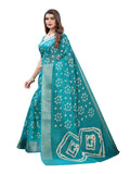 Satrani Womens Woven Cotton Blend Saree (1985St483_Ocean Blue)