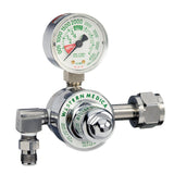 Western Enterprises M1540P M1 Series Preset Pressure Gauge Regulators, Oxygen, CGA540 Nut/Nipple, 3,000 psi