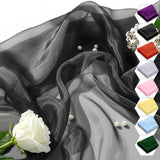 Sheer Organza Fabric by The Yard - 60 Inch Silky Organza Fabric for Wedding Party Decorations Arch Draping Backdrop Table Runner